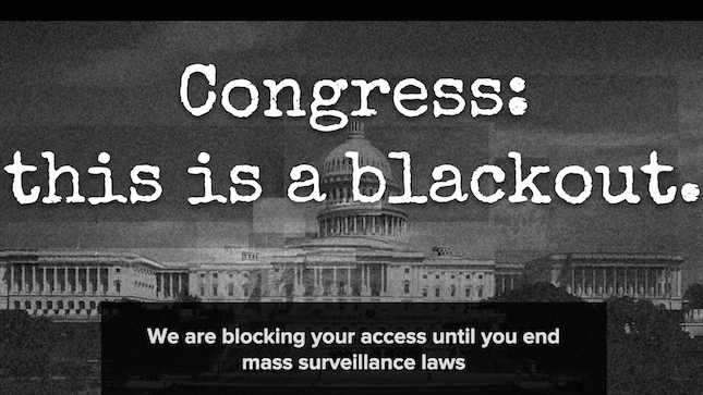 Blackout, Congress, Patriot Act, NSA