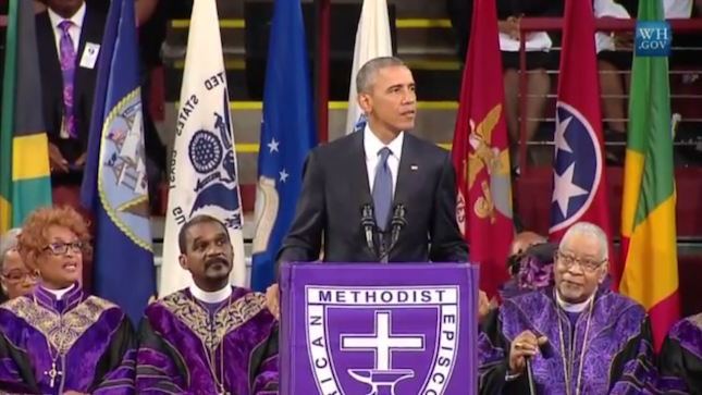 Obama, Charleston, Amazing Grace