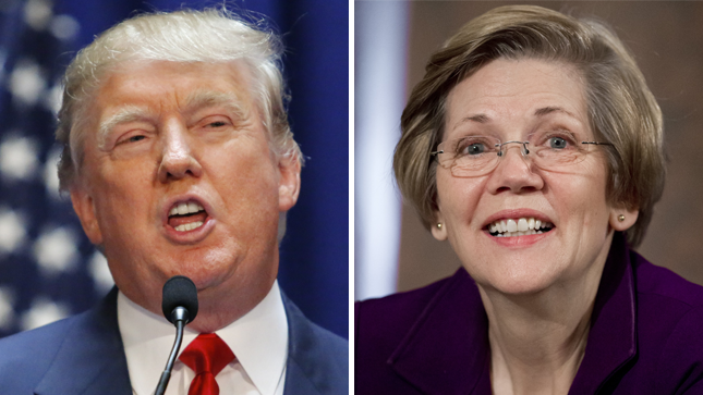 Donald Trump, Elizabeth Warren