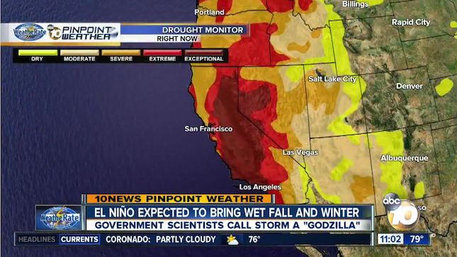 El nino, Godzilla, California