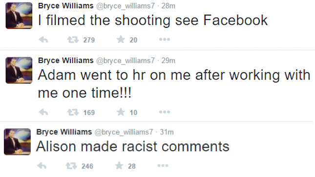 Shooting, Twitter, Bryce Williams, WDBJ