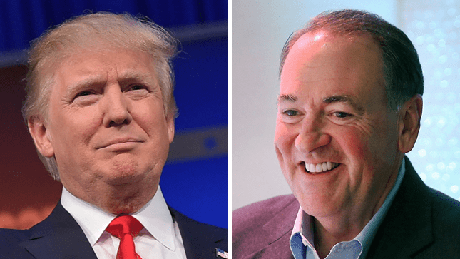 Donald Trump, Mike Huckabee