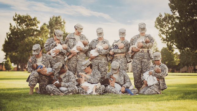 Breastfeeding, soldiers