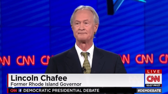 Lincoln Chafee, Democratic Debate, CNN