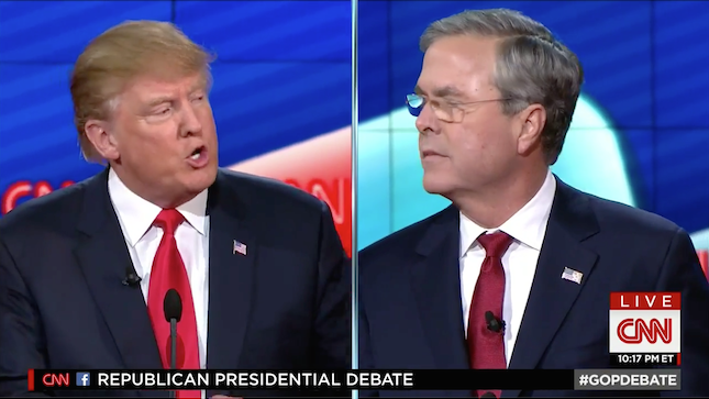 Donald Trump, Jeb Bush, GOP debate, CNN