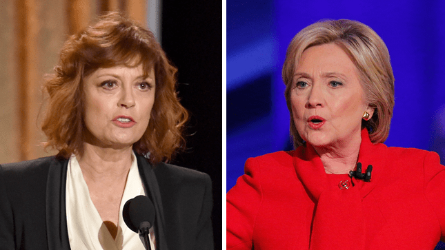 Susan Sarandon, Hillary Clinton