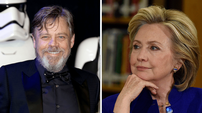 Mark Hamill, Hillary Clinton