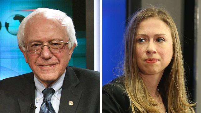 Chelsea Clinton, Bernie Sanders