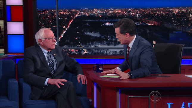 Bernie Sanders, Stephen Colbert