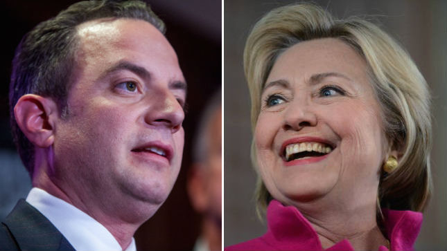 Reince Priebus, Hillary Clinton