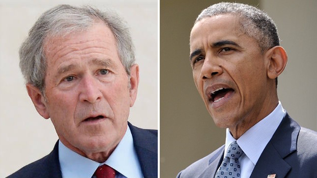 Barack Obama, George Bush, Katrina, Louisiana, floods