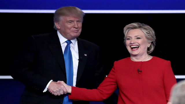 Trump and Clinton at debate