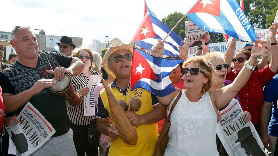 Anti-Castro celebration in Miami's Little Havana