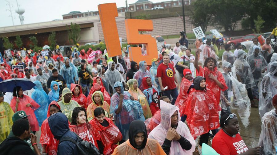 Minimum wage protest