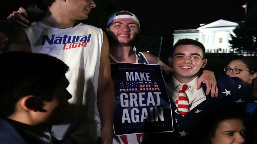 Trump supporters at White House