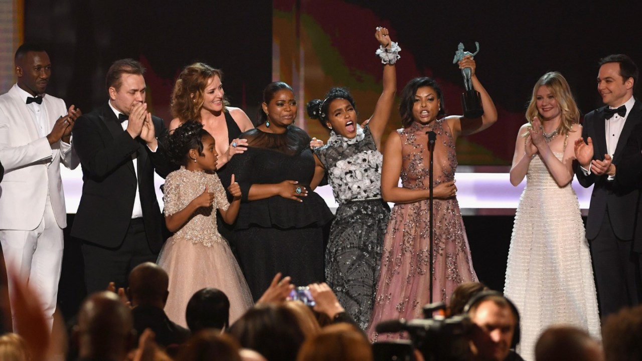 The cast of 'Hidden Figures' accepts Outstanding Performance by a Cast in a Motion Picture