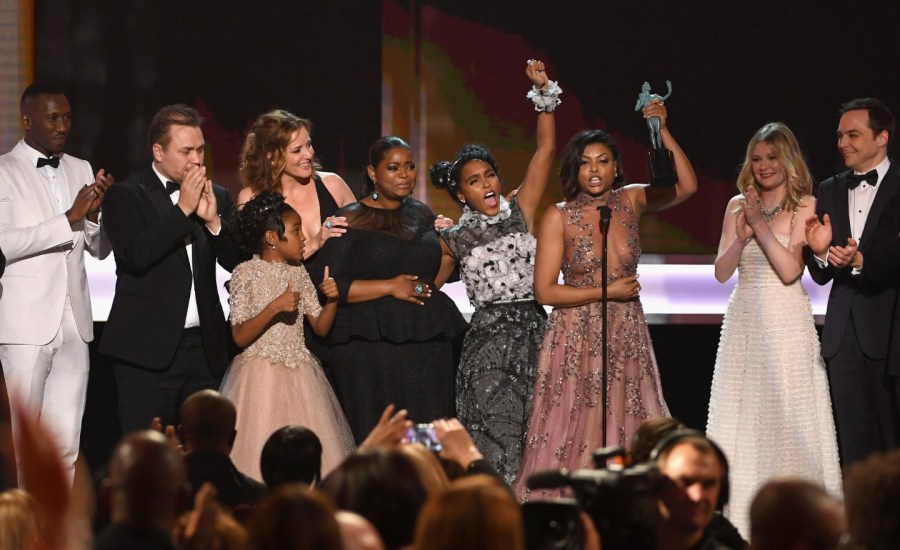 The cast of 'Hidden Figures' accepts Outstanding Performance by a Cast in a Motion Picture