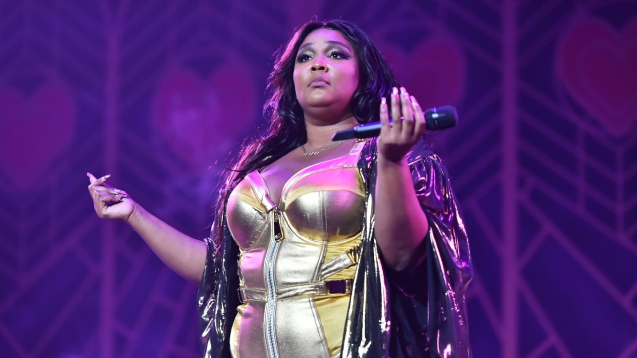 Performer Lizzo on stage