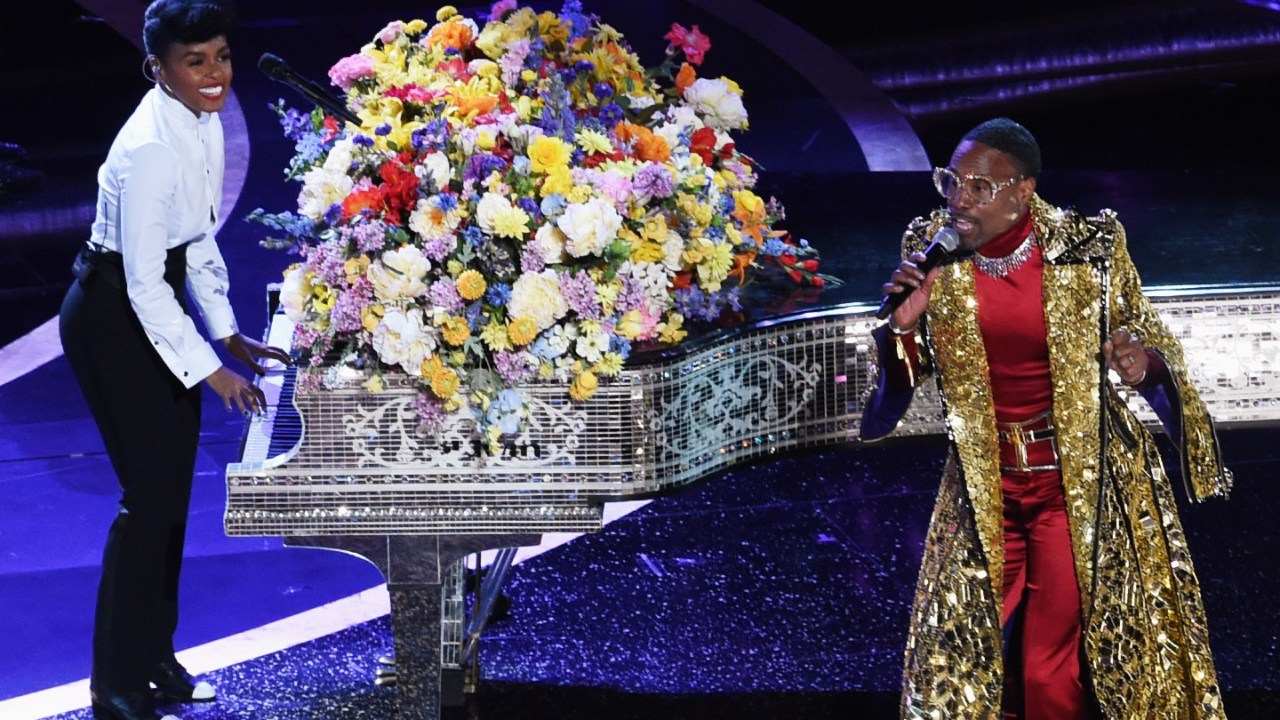 Janelle Monáe performs at the Oscars 2020