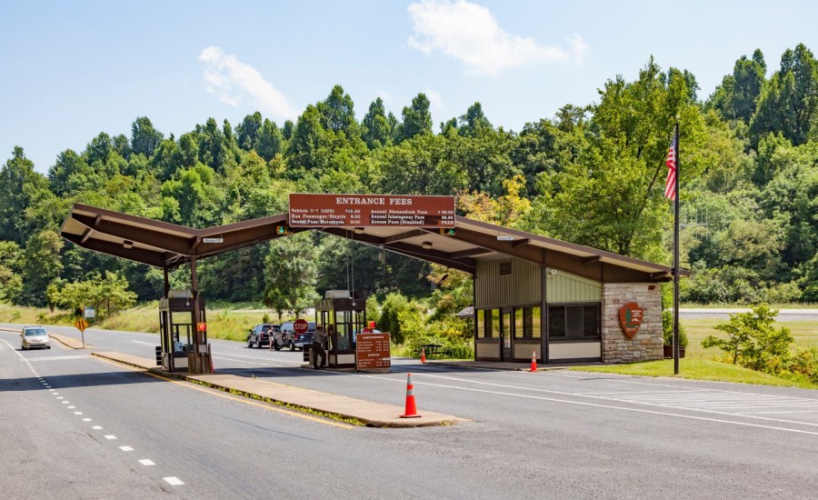 Entrance to Shenandoah national park