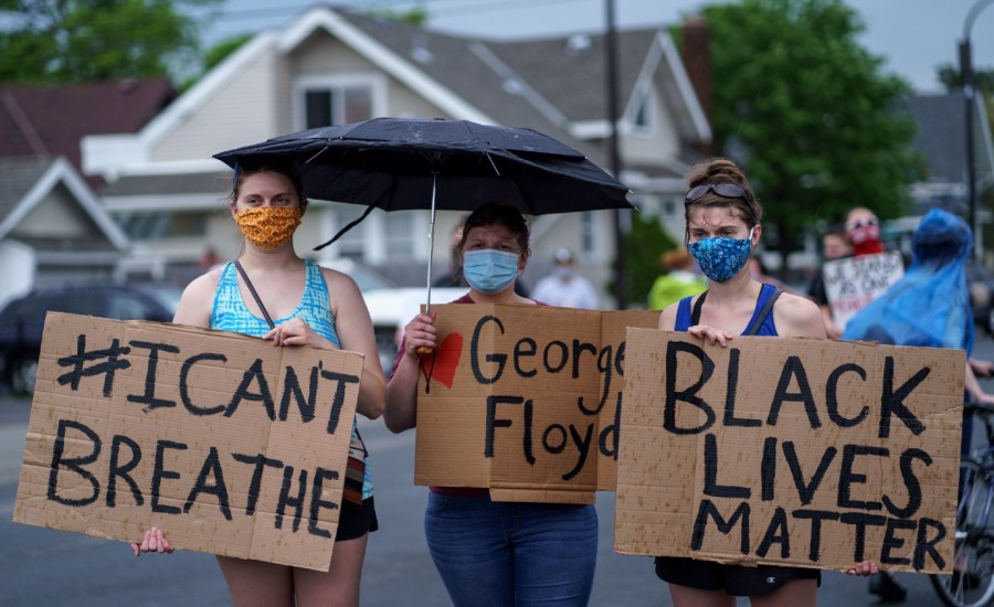 george floyd minnesota minnapolis black lives matter killed police officers four kneeling neck i can't breathe I ahmaud arbery breonna taylor eric garner