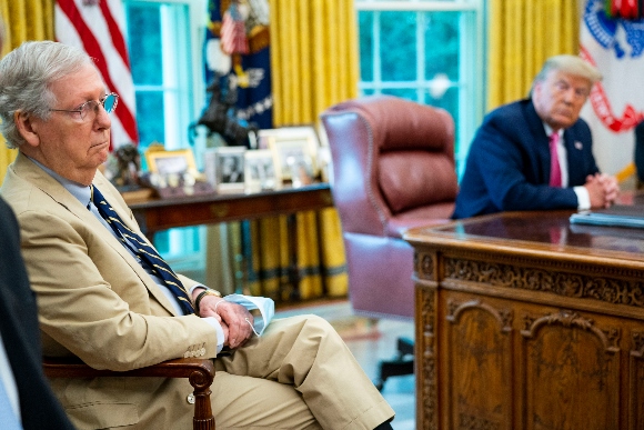 Senate Minority Leader Mitch McConnell (R-Ky.) and President Trump