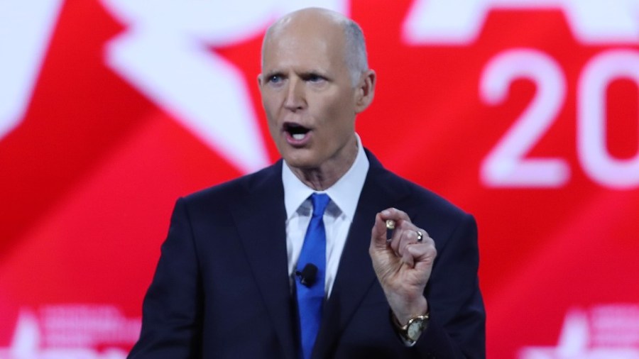 Sen. Rick Scott (R-Fla.) addresses the Conservative Political Action Conference in Orlando