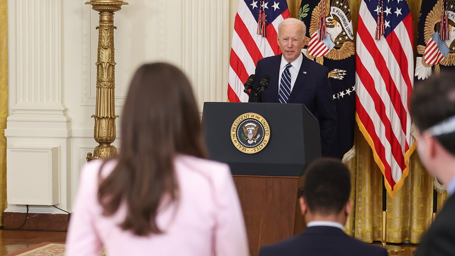 President Biden gives his first formal press conference