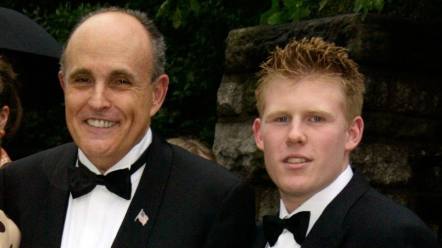 Rudy Giuliani with his son, Andrew