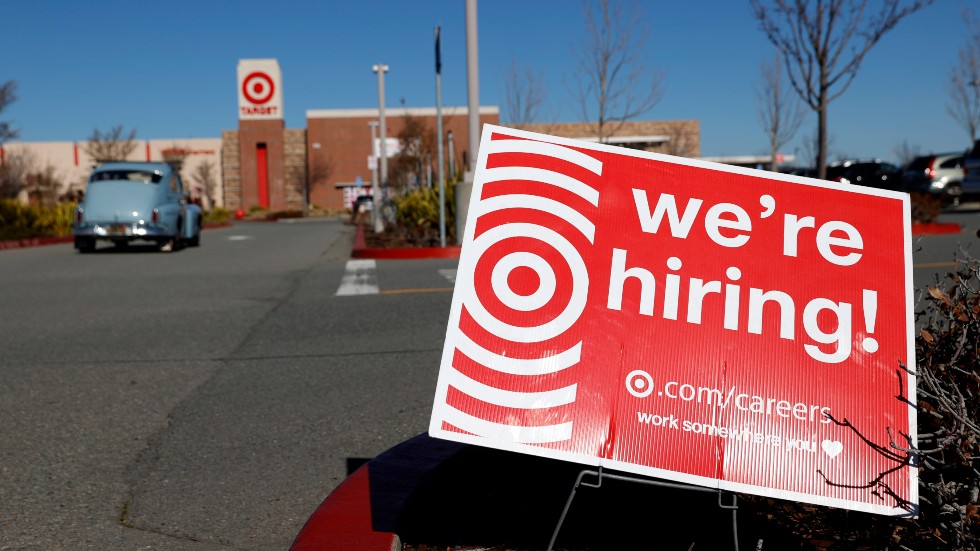 Target hiring sign