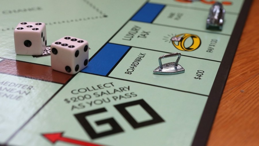 A Monopoly board