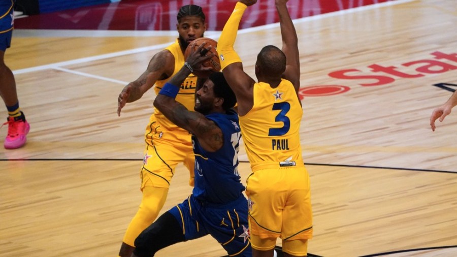 Players at NBA All-Star Game