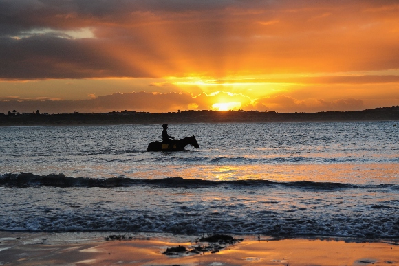 Sunset at a beach in Australia