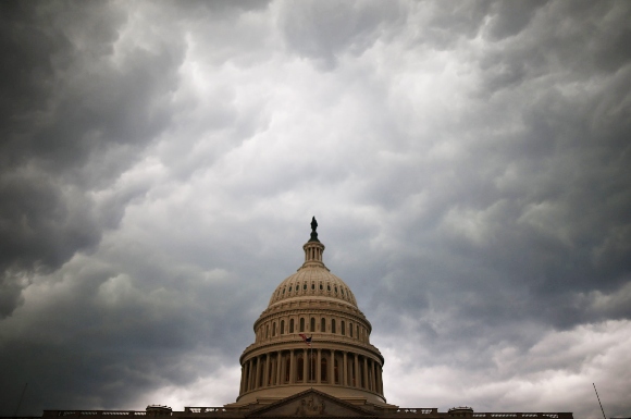 Storm clouds above the U.S. Capitol