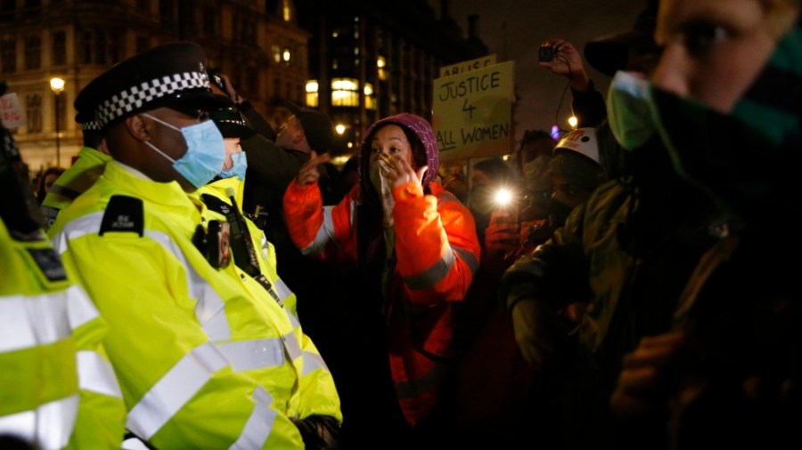 A vigil for Sarah Everard in London