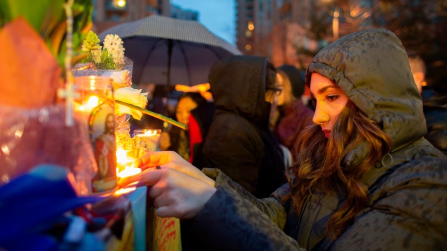 A memorial to the victims of Toronto van attack