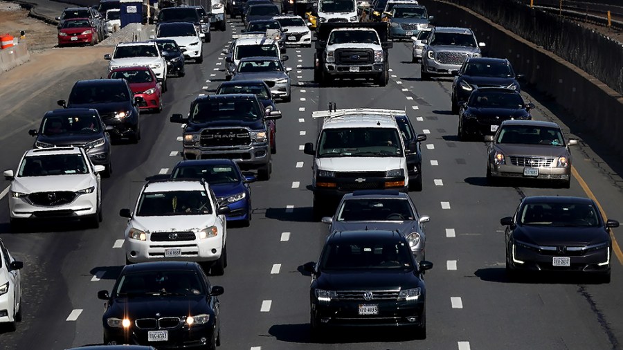 Traffic on I-66 in Virginia