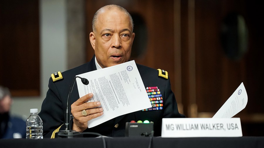 Army Maj. Gen. William Walker, Commanding General of the District of Columbia National Guard