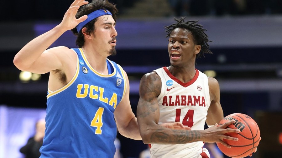 Players from UCLA and Alabama during the NCAA Tournament