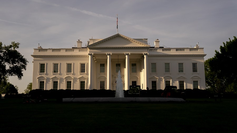 The White House seen from the North Lawn