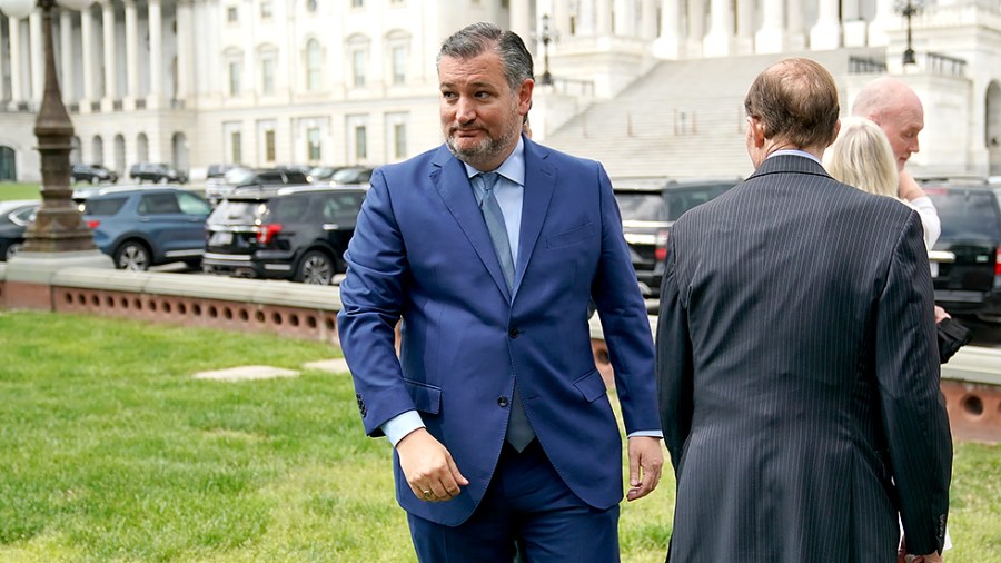 Sen. Ted Cruz (R-Texas) is seen after a press conference regarding the Military Justice Improvement and Increasing Prevention Act