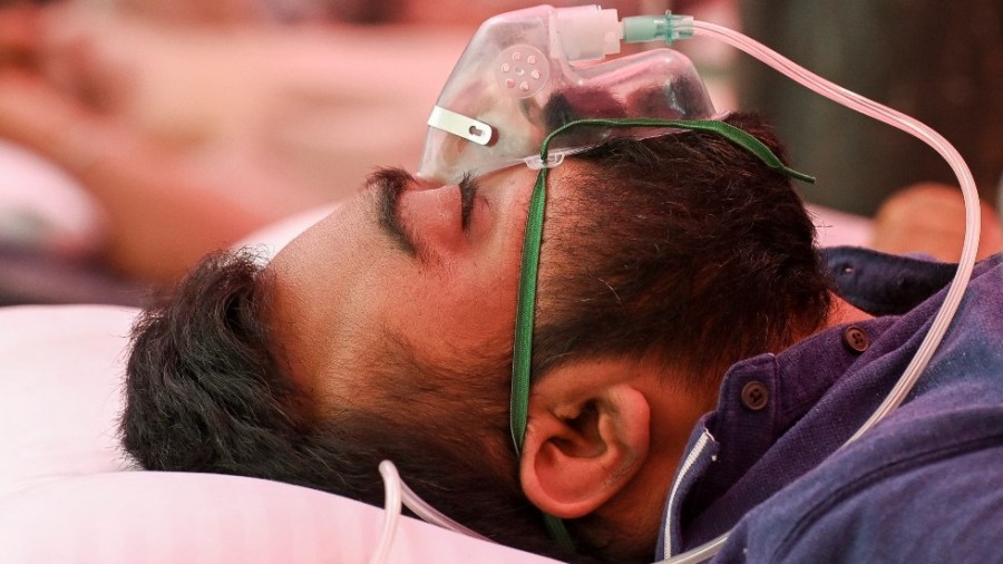 A patient in India received oxygen