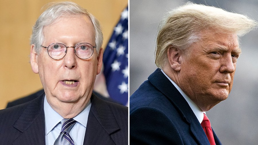 Mitch McConnell and former President Donald Trump