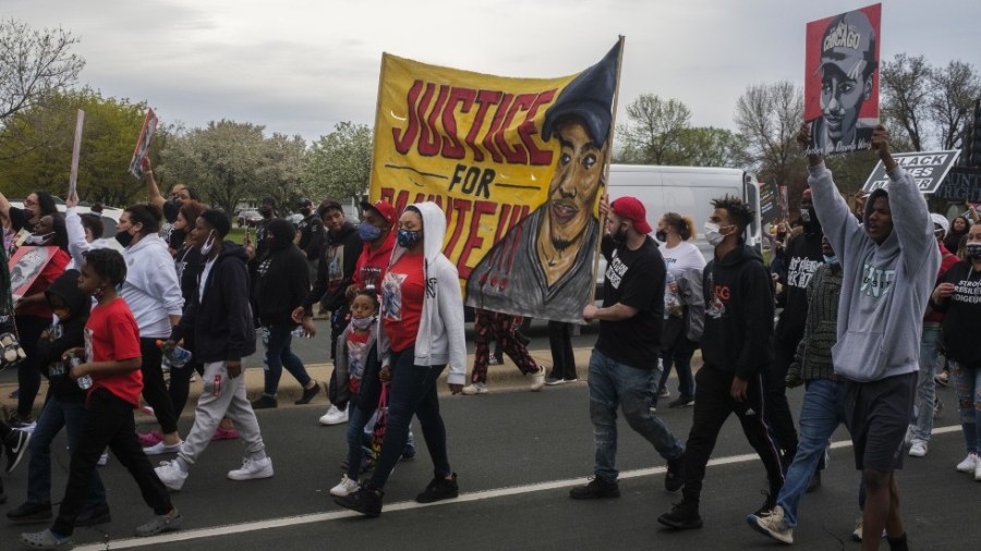 People march in honor of Daunte Wright