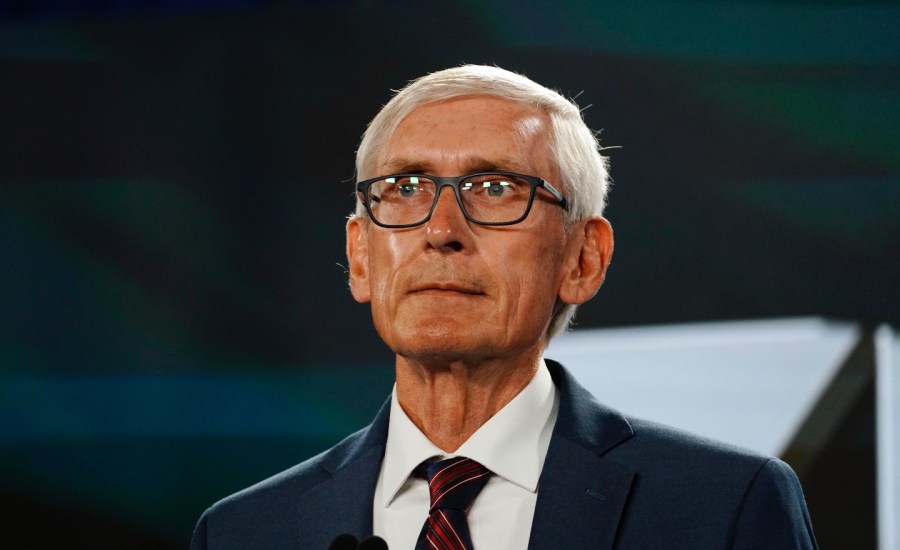 Wisconsin Governor Tony Evers awaits to address the virtual Democratic National Convention, at the Wisconsin Center on August 19, 2020 in Milwaukee, Wisconsin. The convention, which was once expected to draw 50,000 people to Milwaukee, Wisconsin, is now