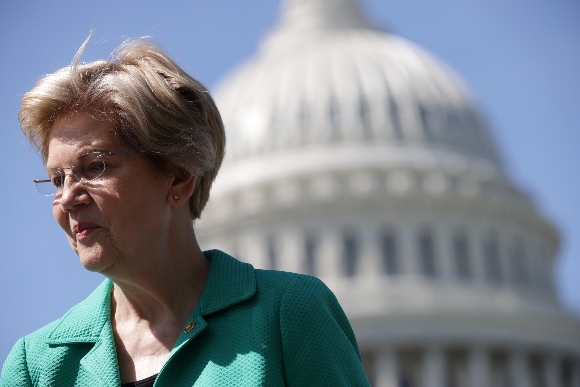 Sen. Elizabeth Warren outside the Capitol