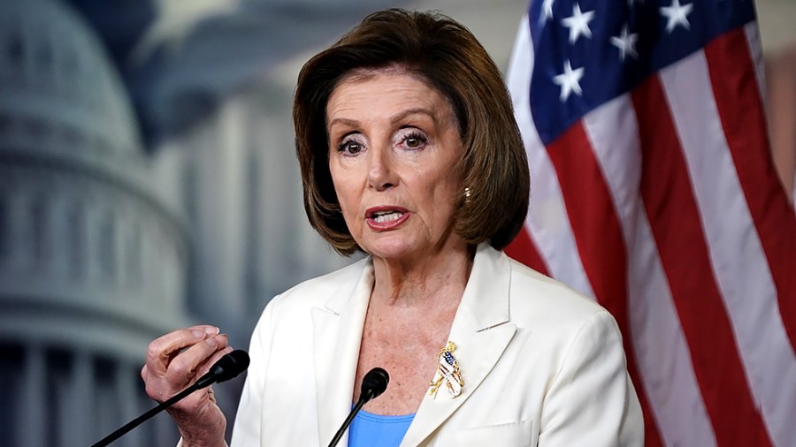 Speaker Nancy Pelosi (D-Calif.) addresses reporters during her weekly press conference on June 24