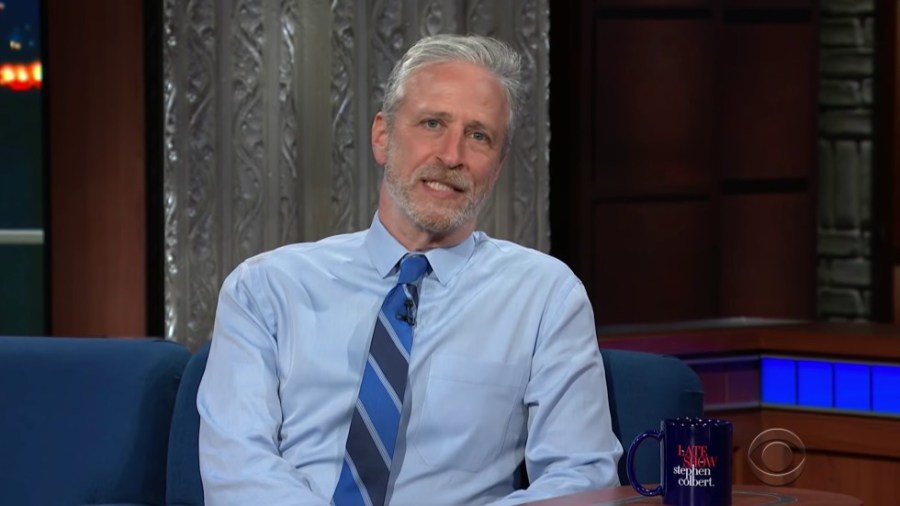 Jon Stewart appears on the 'The Late Show' with Stephen Colbert