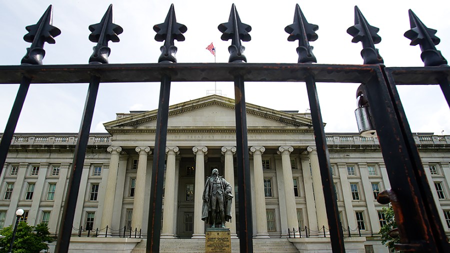 The Department of Treasury headquarters is seen in Washington, D.C., on June 3