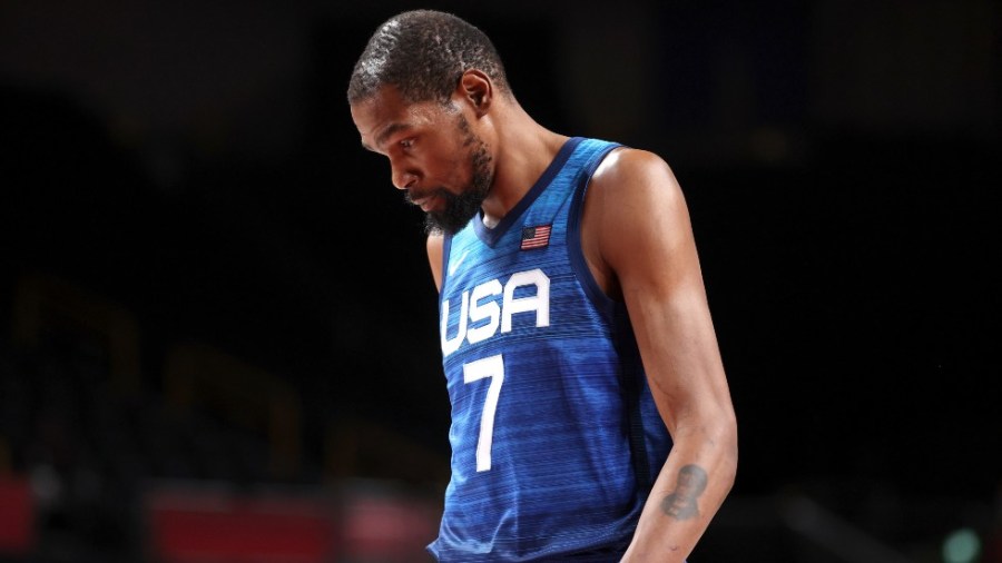 NBA great Kevin Durant leaves court after U.S. men's basketball team's loss in Olympics